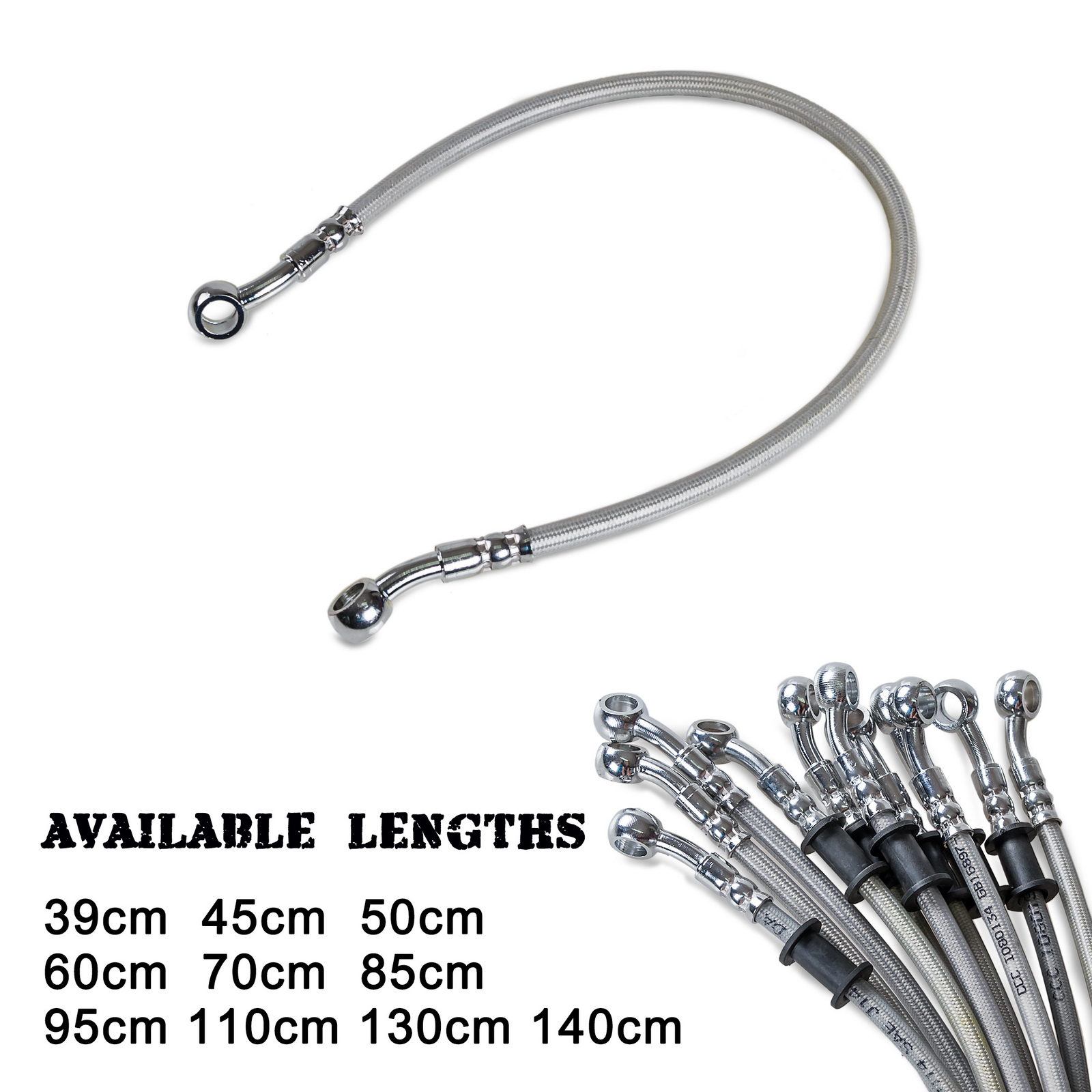 Braided Line - Selang Minyak Rem Sepeda Motor 39Cm-140Cm